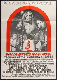 7d0330 LOT OF 4 FOLDED CONCERT FOR BANGLADESH GERMAN A1 POSTERS 1972 Clapton, Harrison, Bob Dylan!