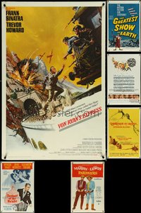 7d0635 LOT OF 6 FOLDED ONE-SHEETS 1950s-1970s great images from a variety of different movies!