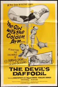 7d0525 LOT OF 15 FOLDED DEVIL'S DAFFODIL ONE-SHEETS 1967 dolls, dope, and the death-dealers!