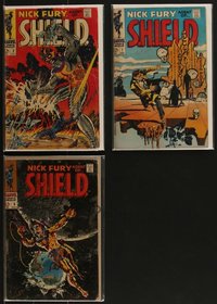 7d0865 LOT OF 3 NICK FURY AGENT OF SHIELD COMIC BOOKS 1960s Marvel Comics!