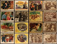 7d0808 LOT OF 16 COWBOY WESTERN & SERIAL LOBBY CARDS 1940s-1960s from several movies!