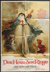 7d0300 LOT OF 15 FOLDED LORD OF THE RINGS GERMAN A1 POSTERS 1978 Tom Jung art, J.R.R. Tolkein