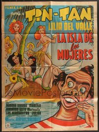 7d0198 LOT OF 3 FOLDED MEXICAN POSTERS 1950s great images from a variety of different movies!