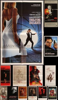 7d0529 LOT OF 15 FOLDED 1980S-90S JAMES BOND & CLINT EASTWOOD ONE-SHEETS & DAYBILLS 1980-1990s