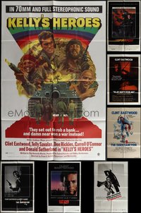 7d0625 LOT OF 7 FOLDED CLINT EASTWOOD ONE-SHEETS 1970s-1980s from several of his movies!