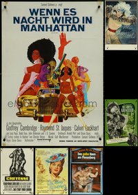 7d0325 LOT OF 6 FOLDED GERMAN A1 POSTERS 1950s-1970s great images from a variety of movies!