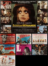 7d0342 LOT OF 10 FOLDED GERMAN A0 POSTERS 1960s-1980s great images from a variety of movies!