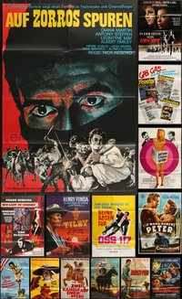 7d0298 LOT OF 17 FOLDED GERMAN A1 POSTERS 1960s-1980s great images from a variety of movies!