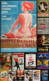 7d0296 LOT OF 19 FOLDED GERMAN A1 POSTERS 1960s-1980s great images from a variety of movies!