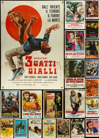 7d0049 LOT OF 30 FOLDED ITALIAN ONE-PANELS 1960s-1980s great images from a variety of movies!