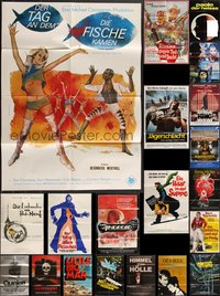 7d0293 LOT OF 21 FOLDED GERMAN A1 POSTERS 1970s-1980s great images from a variety of movies!