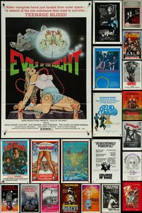 7d0014 LOT OF 41 TRI-FOLDED ONE-SHEETS 1970s-1980s great images from a variety of movies!