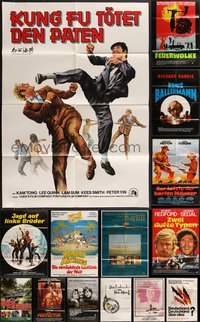 7d0295 LOT OF 20 FOLDED GERMAN A1 POSTERS 1970s-1980s great images from a variety of movies!