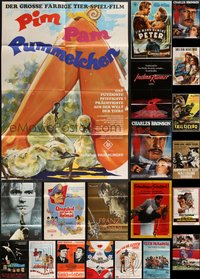 7d0289 LOT OF 23 FOLDED GERMAN A1 POSTERS 1960s-1980s great images from a variety of movies!