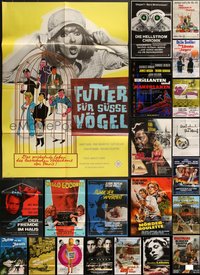 7d0286 LOT OF 25 FOLDED GERMAN A1 POSTERS 1970s-2000s great images from a variety of movies!