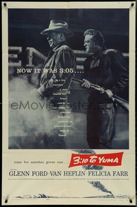 7f0892 3:10 TO YUMA 1sh 1957 Glenn Ford, Van Heflin, Felicia Farr, from Elmore Leonard's story!