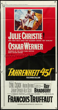 7f0227 FAHRENHEIT 451 3sh 1967 Francois Truffaut, Julie Christie, Oskar Werner, Ray Bradbury!