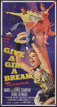 7f0229 GIVE A GIRL A BREAK 3sh 1953 Marge & Gower Champion dancing, Debbie Reynolds, Stanley Donen!