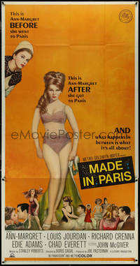 7f0236 MADE IN PARIS 3sh 1966 sexy full-length Ann-Margret before and after she got there!