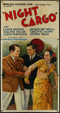 7f0240 NIGHT CARGO 3sh 1936 art of men fighting over sexy American dancer in Singapore, ultra rare!