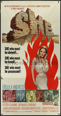 7f0244 SHE 3sh 1965 Hammer fantasy, sexy Ursula Andress must be possessed, she must be obeyed, rare!