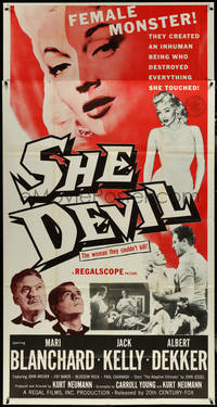 7f0245 SHE DEVIL 3sh 1957 sexy inhuman female monster who destroyed everything she touched!