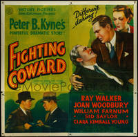 7f0216 FIGHTING COWARD 6sh 1936 Peter B. Kyne, Ray Walker, Joan Woodbury, crime art, ultra rare!