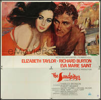 7f0219 SANDPIPER 6sh 1965 great art of sexy Liz Taylor & barechested Richard Burton, rare!