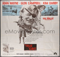 7f0221 TRUE GRIT int'l 6sh 1969 John Wayne as Rooster Cogburn, Kim Darby, Glen Campbell