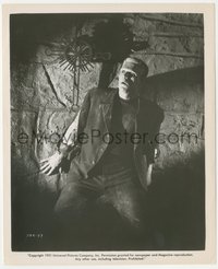 7f1444 BRIDE OF FRANKENSTEIN 8.25x10 still R1951 best close up of Boris Karloff as the monster!