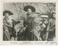 7f0017 ELI WALLACH signed 8x10.25 still 1960 as Calvera on horse in The Magnificent Seven!