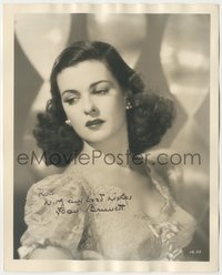 7f0022 JOAN BENNETT signed deluxe 8x10 still 1940s beautiful head & shoulders portrait!