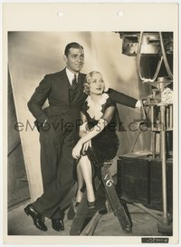 7f1473 NO MAN OF HER OWN candid 8x11 key book still 1932 Clark Gable & Carole Lombard between scenes!