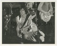 7f1479 ROLLING STONES 8x10 publicity still 1981 lead singer Mick Jagger playing guitar on stage!