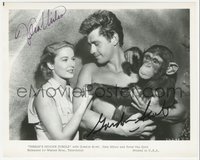 7f0039 TARZAN'S HIDDEN JUNGLE signed TV 8x10 still R1960s by BOTH Gordon Scott AND Vera Miles!