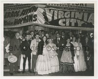 7f1494 VIRGINIA CITY candid 8.25x10 still 1940 Bogart, Flynn, Hopkins & cast at premiere by Rhodes!