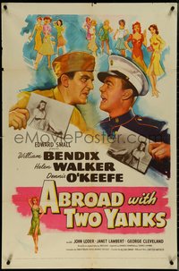 7f0899 ABROAD WITH 2 YANKS 1sh 1944 Marines William Bendix & Dennis O'Keefe lust after Helen Walker!