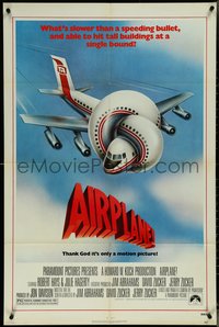 7f0903 AIRPLANE 1sh 1980 classic zany parody by Jim Abrahams and David & Jerry Zucker!