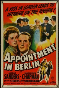 7f0921 APPOINTMENT IN BERLIN 1sh 1943 George Sanders, Marguerite Chapman, Onslow Stevens, Nazis!