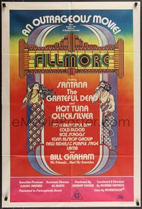 7f0298 FILLMORE Aust 1sh 1973 Grateful Dead, Santana, rock & roll concert, cool Byrd art!