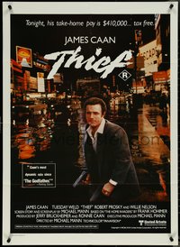 7f0301 THIEF Aust 1sh 1981 Mann, James Caan's take home pay is $410,000 tax free, rare!