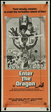 7f0433 ENTER THE DRAGON Aust daybill 1973 Bruce Lee kung fu classic, movie that made him a legend!