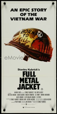 7f0437 FULL METAL JACKET Aust daybill 1987 Stanley Kubrick epic Vietnam War movie, Castle art!