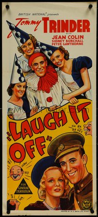 7f0459 LAUGH IT OFF Aust daybill 1940s Tommy Trinder, Jean Colin, English musical, rare!