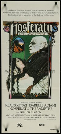 7f0476 NOSFERATU THE VAMPYRE Aust daybill 1979 Kinski, Werner Herzog, classic Palladini vampire art!