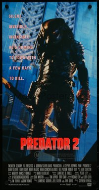 7f0486 PREDATOR 2 Aust daybill 1990 Danny Glover, Gary Busey, cool sci-fi sequel!