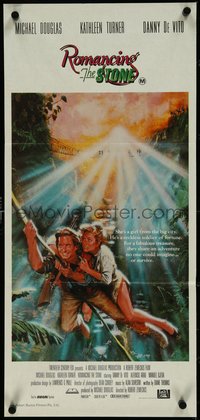 7f0489 ROMANCING THE STONE Aust daybill 1984 Robert Zemeckis, Michael Douglas & Kathleen Turner!