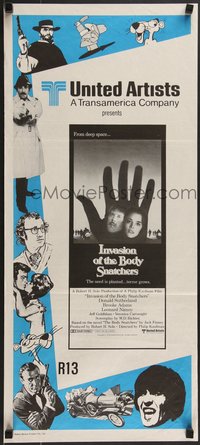 7f0499 UNITED ARTISTS STOCK Aust daybill 1970s for Invasion of the Body Snatchers, ultra rare!