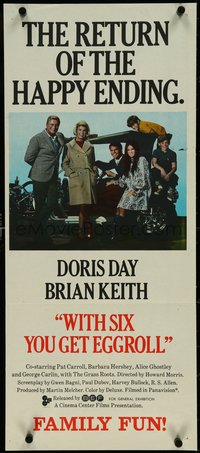 7f0502 WITH SIX YOU GET EGGROLL Aust daybill 1968 Doris Day, Brian Keith, Pat Carroll!, ultra rare!