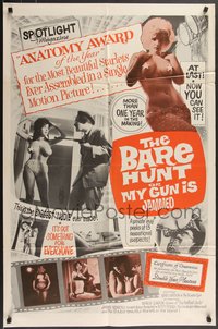 7f0933 BARE HUNT 1sh 1963 My Gun is Jammed, Marv Watson, many images of sexy topless girls!